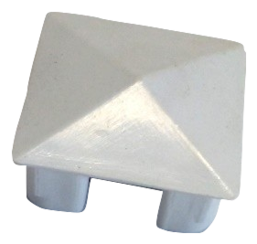3/4" PICKET PYRAMID CAP - PLASTIC - WHITE