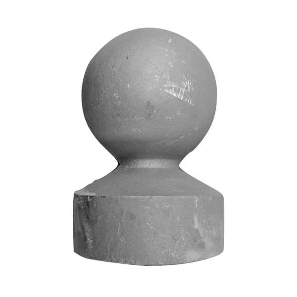 3" BALL CAP for ROUND POST - ALUM - SAND CAST