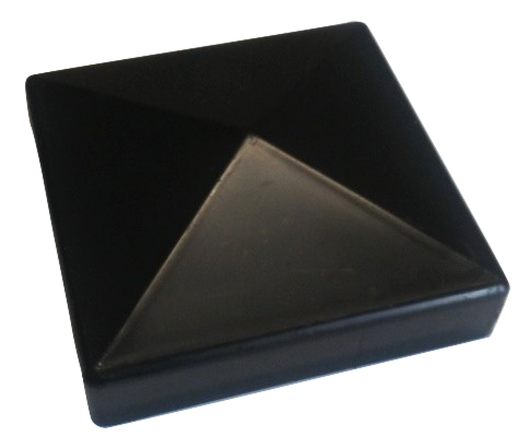 3" PYRAMID POST CAP - PLASTIC - BLACK
