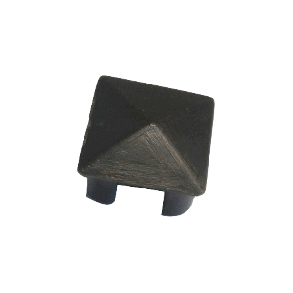 3/4" PICKET PYRAMID CAP - PLASTIC - BLACK