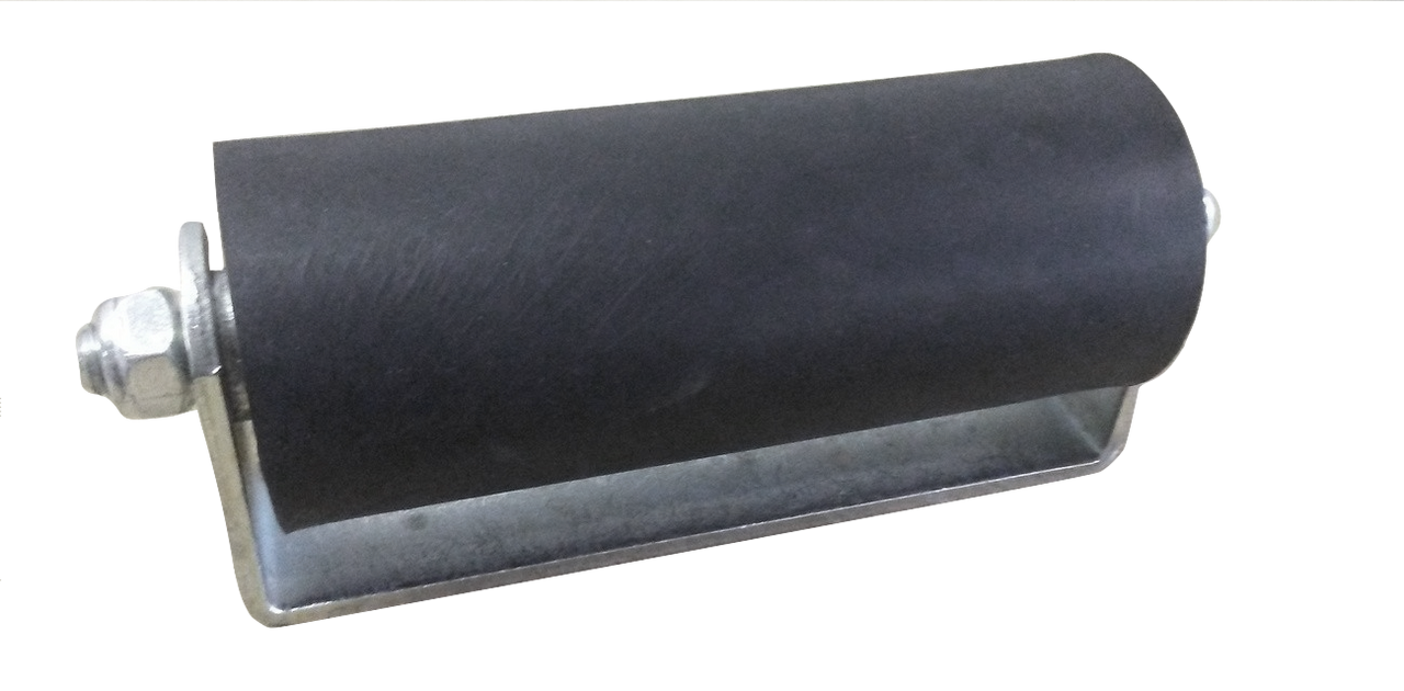 12" GUIDE ROLLER with GALV BRACKET - BLACK