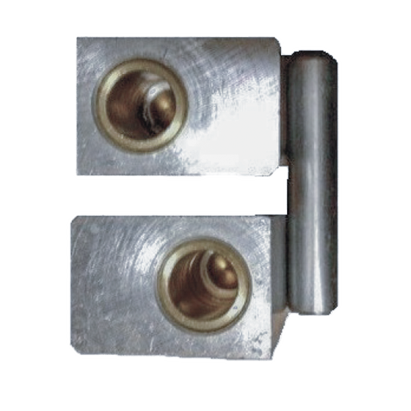 6" HEAVY DUTY BLOCK HINGE with BRASS INSERT - ALUM
