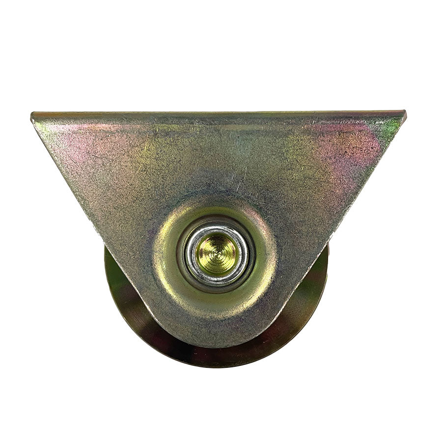 3" V-GROOVE WHEEL with BRACKET - 308# LOAD - GOLD FINISH