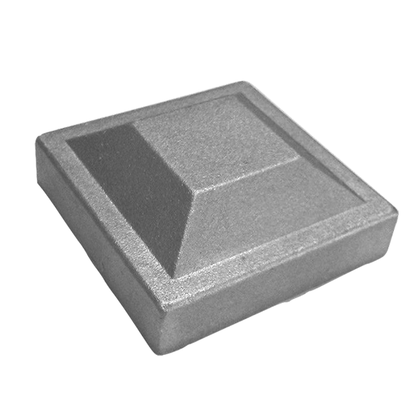 4" FLAT TOP POST CAP - DIE CAST - ALUM