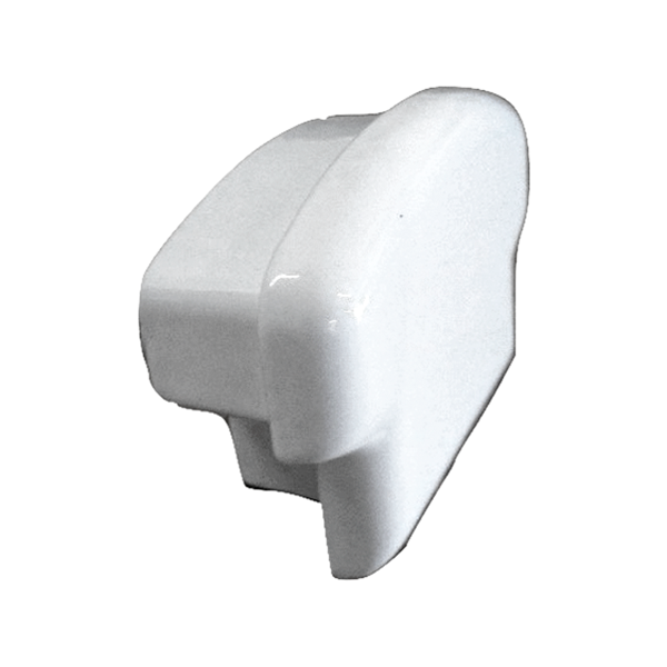 END CAP - FITS HR-1 MECH RAIL - ALUM -WHITE