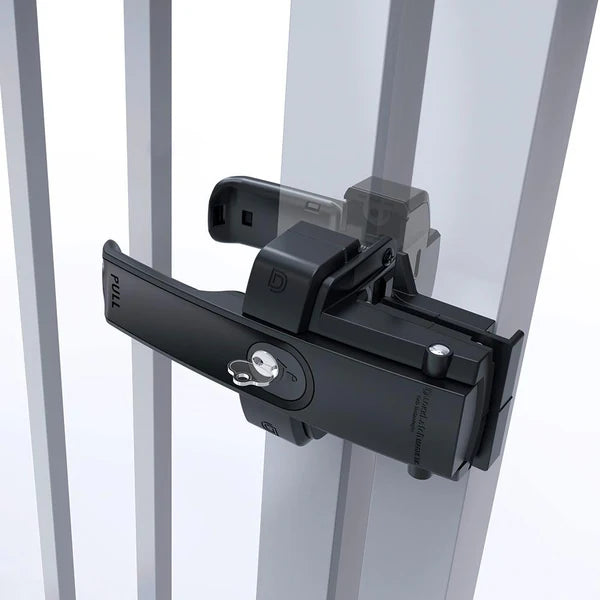 D&D LOKKLATCH - MAGNETIC - DUAL-SIDED - PUSH/PULL HANDLE - BLACK