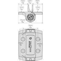 Thumbnail for D&D TRUCLOSE - HEAVY DUTY HINGE with LEGS - for METAL GATE - WHITE (PAIR)