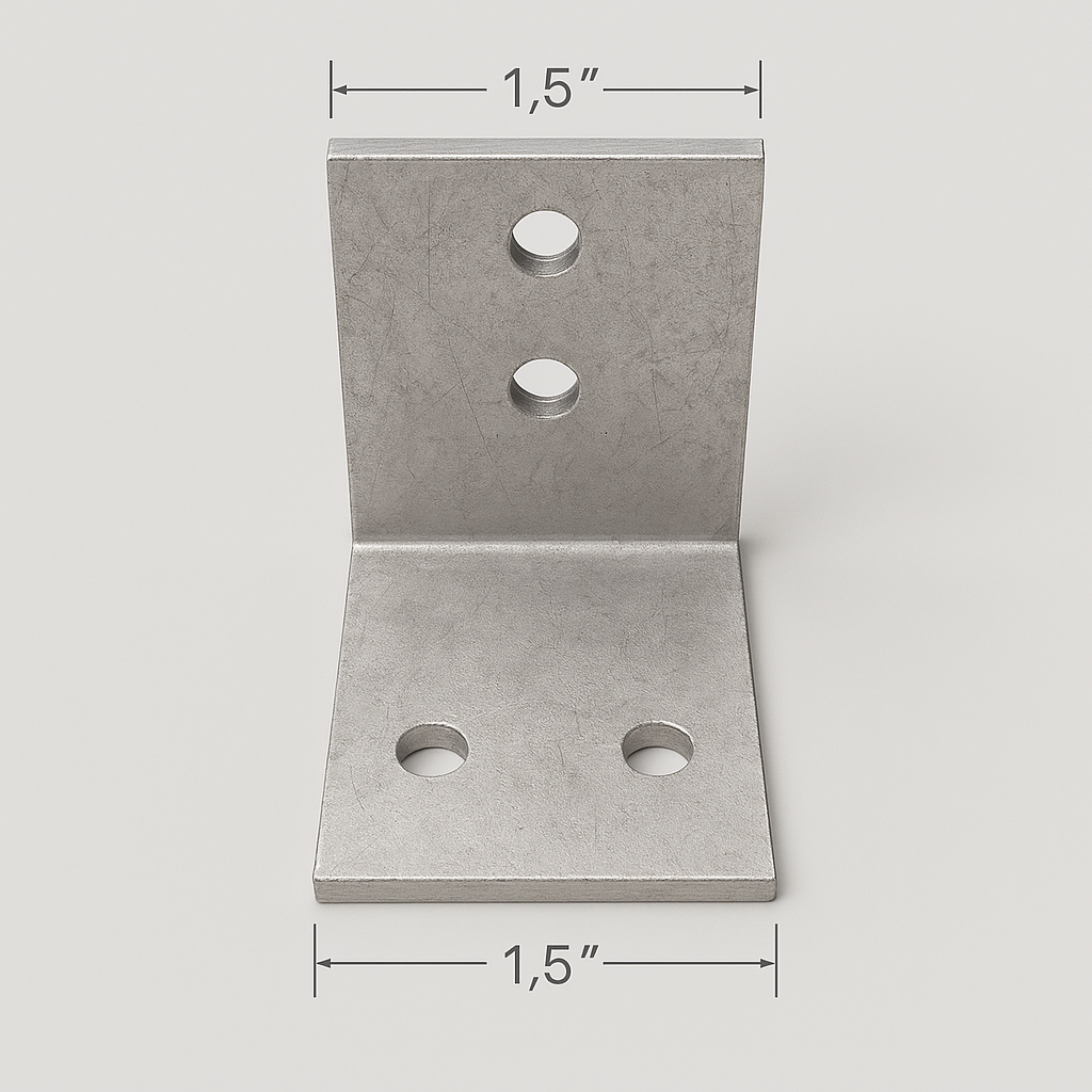 2 X 2 X 1.5" ANGLE BRACKET - MILL FINISH