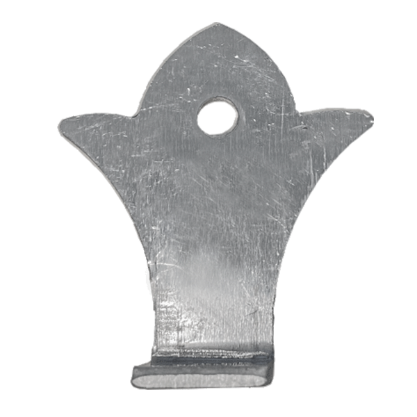 WELD TAB - 2-3/4" X 2-5/8" - FLEUR DE LIS with ANGLE - ALUM