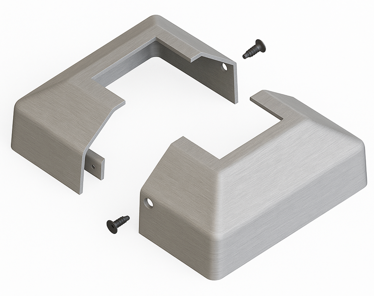 3" 2-PIECE COVER SHOE - TALL PROFILE - DIE CAST - ALUM