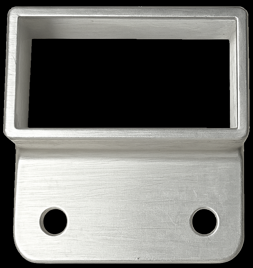 WALL MOUNT - FITS 2" X 1" - 1-EAR - DIE CAST - ALUM