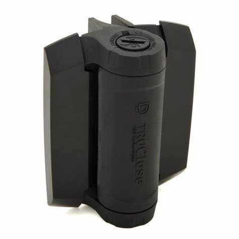 D&D TRUCLOSE - HEAVY DUTY HINGE with LEGS - for METAL GATE - BLACK (PAIR)