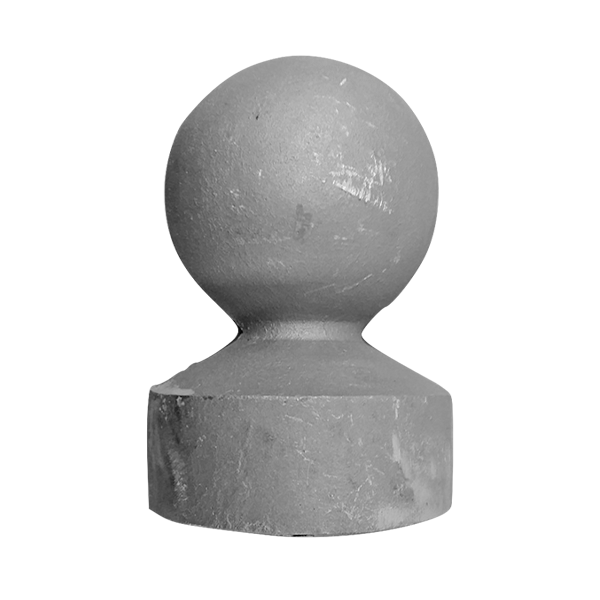 3" BALL CAP for ROUND POST - SAND CAST - ALUM