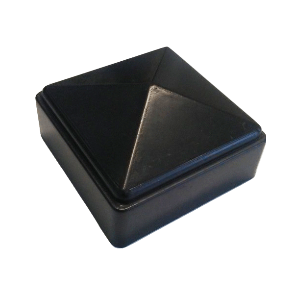 2" PYRAMID POST CAP - PLASTIC - BLACK