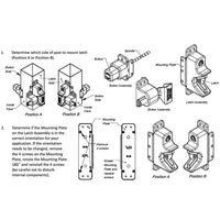 Thumbnail for NW KEYSTONE PANIC LATCH - SELF-LOCKING - EASY EXIT LARGE BUTTON - 1-SIDED KEY LOCKABLE - BLACK