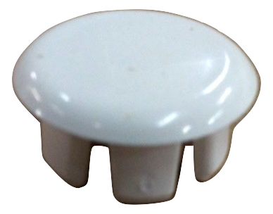 3/4" BUTTON PLUG - PLASTIC - WHITE