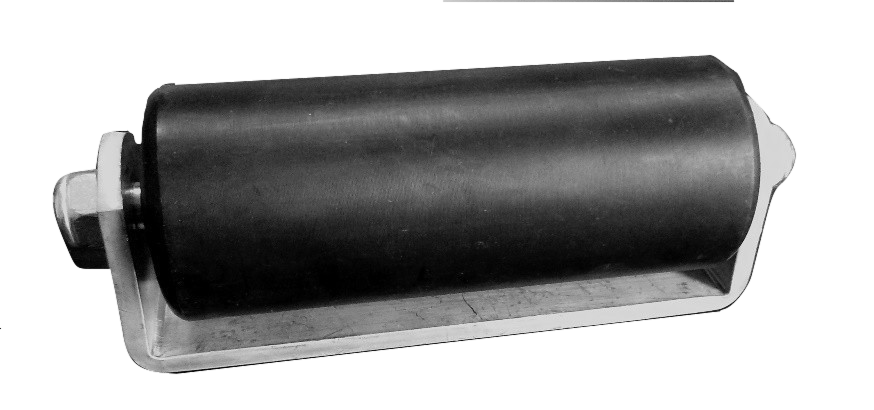 12" NYLON ROLLER with ALUM BRACKET - BLACK