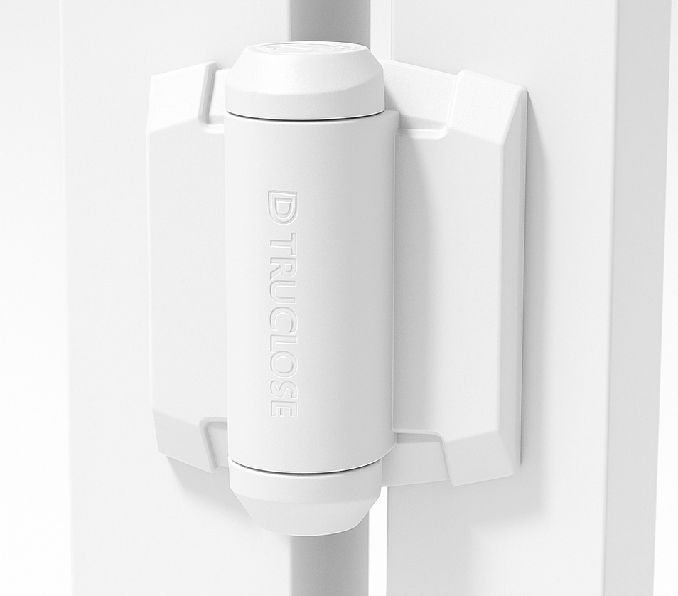 D&D 3-3/4" TRUCLOSE HINGE - NO LEGS -WHITE (PAIR)