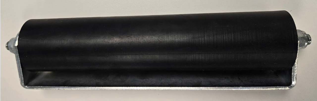 12" NYLON ROLLER with ALUM BRACKET - BLACK