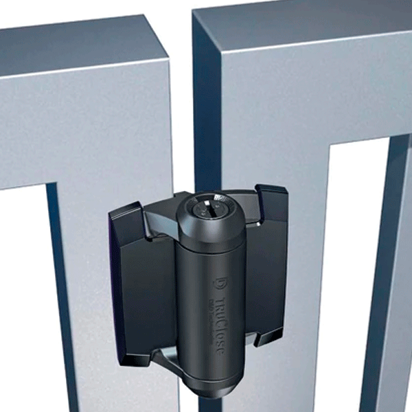 D&D 3-3/4" TRUCLOSE HINGE - NO LEGS - BLACK (PAIR)