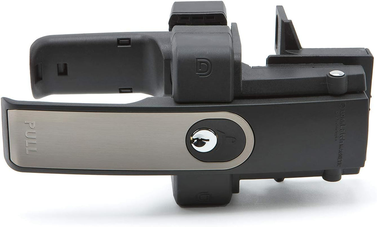 D&D LOKKLATCH MAGNETIC DUAL-SIDED -  PUSH/PULL HANDLE - BRUSHED METALLIC