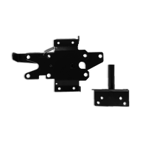 Thumbnail for STANDARD PVC GATE LATCH - 2-SIDED LOCKABLE - STAINLESS STEEL - BLACK