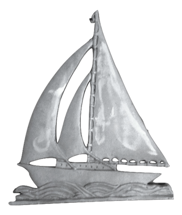 H 13-3/4" W 12" SAILBOAT - DOUBLE FACE
