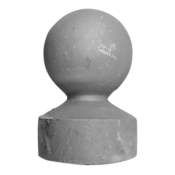 4" BALL CAP FOR ROUND POST - ALUM - SAND CAST