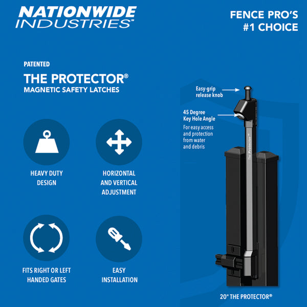 NW PROTECTOR - 19.5" MAGNETIC LATCH - KEY LOCKABLE - BLACK