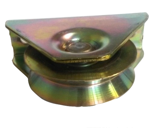 3" V-GROOVE WHEEL with BRACKET - 308# LOAD - GOLD FINISH