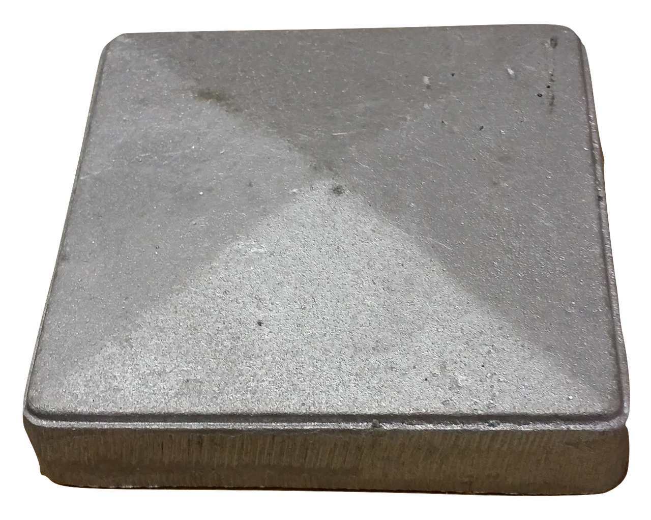 3" PYRAMID POST CAP - SAND CAST - ALUM