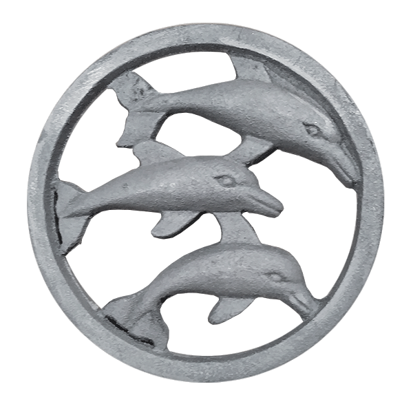 5-5/8" OD RING - DOLPHINS - DOUBLE FACE